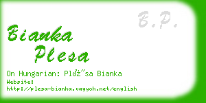 bianka plesa business card